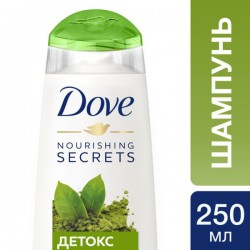 Шампунь Dove Детокс с чаем матча и рисовым молоком 250 мл