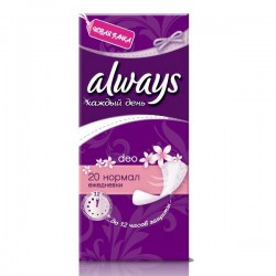 Прокладки женские ежедневные Always нормал део 20 шт.