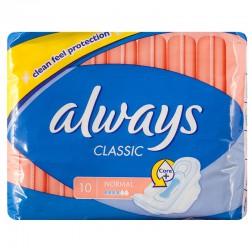 Прокладки женские Always классик нормал сингл 10 шт.