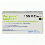 Инсуман Базал ГТ, сусп. для п/к введ. 100 МЕ/мл 5 мл №5 флаконы